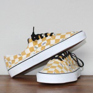 751505 Vans Era Checkered (Yolk Yellow/White) Men Size 11